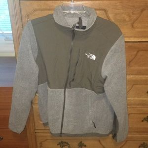 North Face Gray fleece jacket zip up